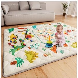 Colorful Dinosaur Play Mat for Kids
